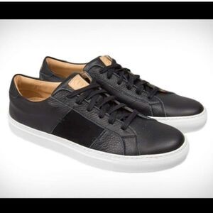 Men GREATS Royals Black Leather Sneakers